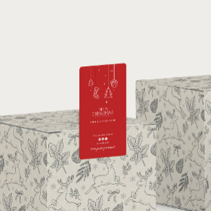 Kerstvakantie dank u doos zegel Sticker