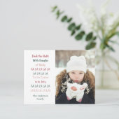 Kerstvakantie Deck The Halls Briefkaart (Staand voorkant)