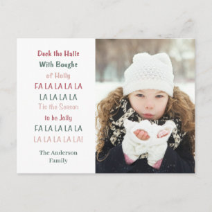 Kerstvakantie Deck The Halls Briefkaart