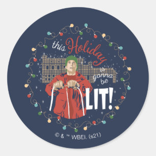 kerstvakantie Deze vakantie zal worden verlaten Ronde Sticker