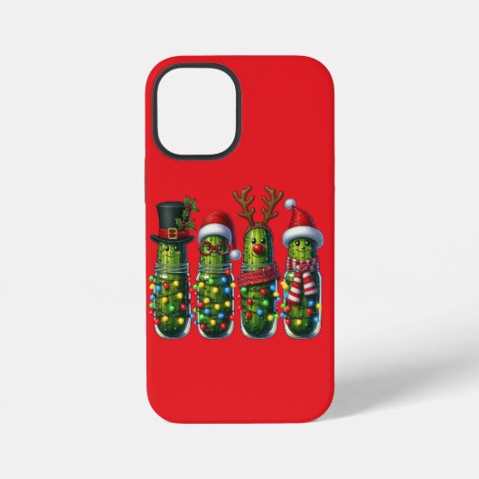 Kerstvakantie Dill Pickles Rode iPhone Case iPhone Hoesje (Achterkant)