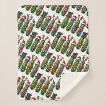 Kerstvakantie Dill Pickles Sherpa Blanket