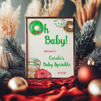 Kerstvakantie Donut Baby Sprinkle, Feest Poster
