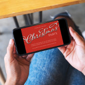 Kerstvakantie Eenvoudige Rode Winter Feestelijke P Kaart