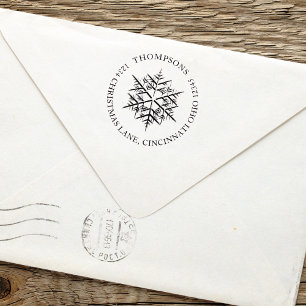 Kerstvakantie Elegant Eenvoudige Winter Sneeuwvlok Zelfinktende Stempel