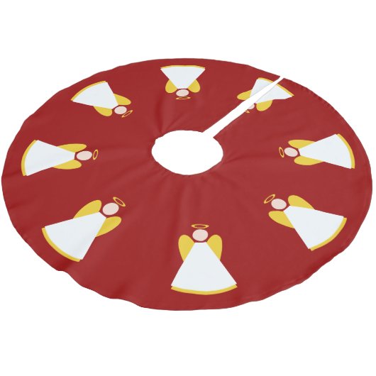 Kerstvakantie engelen rood goud wit Xmas Kerstboom Rok (Gekanteld)