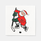 Kerstvakantie feest Hockey servetten (Voorkant)