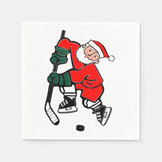 Kerstvakantie feest Hockey servetten (Voorkant)