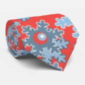 Kerstvakantie feestelijke wintersneeuwvlokken held stropdas (Opgerold)