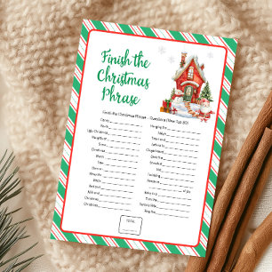 Kerstvakantie Finish de Kerst Uitdrukking Spel Feestdagenkaart