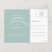 KERSTVAKANTIE FOTO BRIEFKAART GROEN (Achterkant)