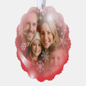 Kerstvakantie Foto Template Ornament Kaart (Links)