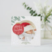 Kerstvakantie fotokaart kaart (Staand voorkant)