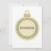 Kerstvakantie Fotokaart Sjabloon – Gouden Krans Kaart (Achterkant)