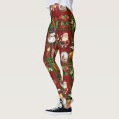 Kerstvakantie Geest Rood & Groen Plaid Leggings (Links)