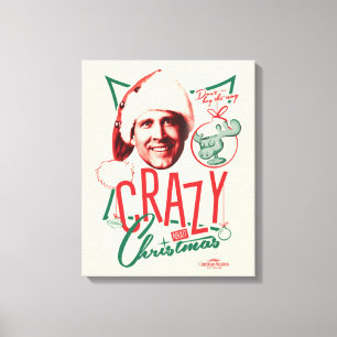 Kerstvakantie gek op kerst canvas afdruk