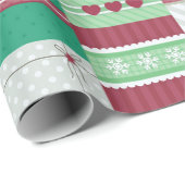 Kerstvakantie geschenken mozaïek cadeaupapier (Rol Hoek)