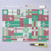 Kerstvakantie geschenken mozaïek tissuepapier (Craft)