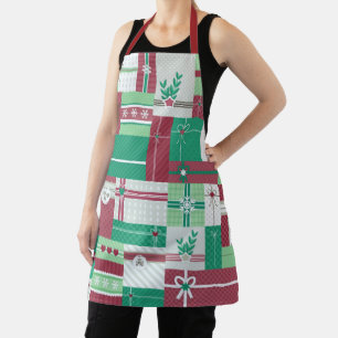 Kerstvakantie geschenken mozaïek xmas ontwerp schort