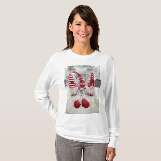 KERSTVAKANTIE GNOMES DAMES SHIRT (Voorkant volledig)