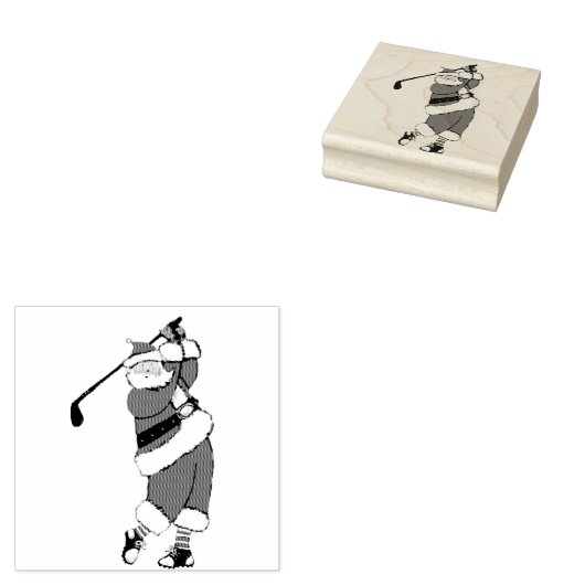 Kerstvakantie golfen rubberstempel (Gestempeld)
