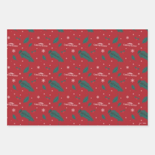 Kerstvakantie Holly Pattern Inpakpapier Vel (Voorkant)