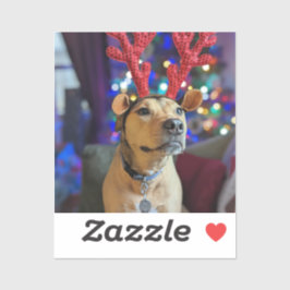 Kerstvakantie hond sticker