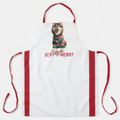 Kerstvakantie Husky All-Over Print Schort (Voorkant)