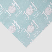 Kerstvakantie Joy Beach Turquoise Kust Tissuepapier (Detail)