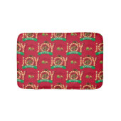 kerstvakantie | Joy to the Squirrel Pattern Badmat (Voorkant)