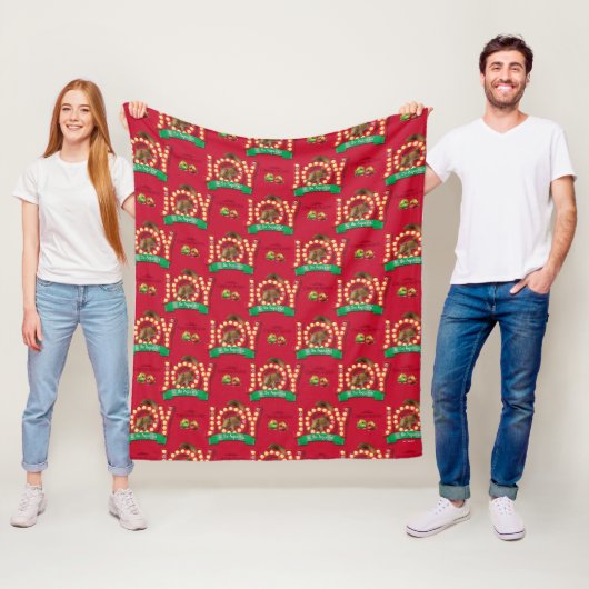 kerstvakantie | Joy to the Squirrel Pattern Fleece Deken (In situ)