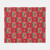 kerstvakantie | Joy to the Squirrel Pattern Fleece Deken (Voorkant (Horizontaal))