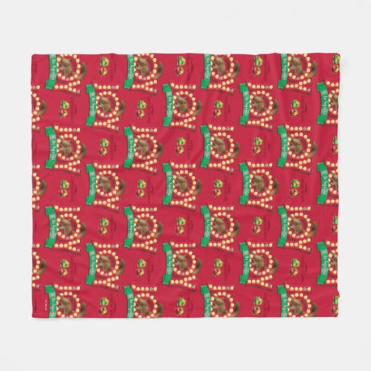 kerstvakantie | Joy to the Squirrel Pattern Fleece Deken (Voorkant (Horizontaal))
