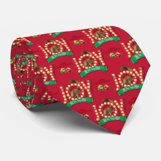 kerstvakantie | Joy to the Squirrel Pattern Stropdas (Opgerold)