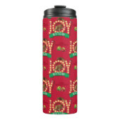 kerstvakantie | Joy to the Squirrel Pattern Thermosbeker (Voorkant)
