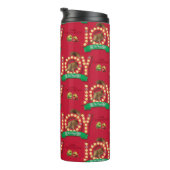 kerstvakantie | Joy to the Squirrel Pattern Thermosbeker (Geroteerd rechts)