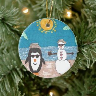 kerstvakantie keramisch ornament