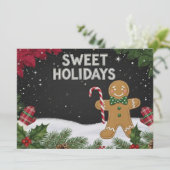 Kerstvakantie Kerstgroetens kerstkaart (Staand voorkant)