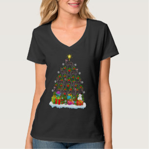 Kerstvakantie Kerstman Australische Kelpie Hond Ke T-shirt