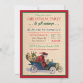 Kerstvakantie Kerstman uitnodiging (Voorkant)