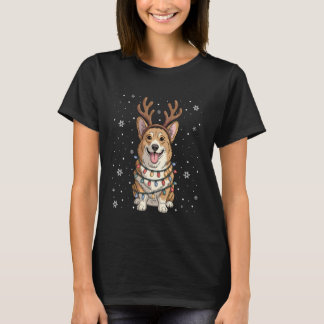 Kerstvakantie Kerstman Welshe Corgi Hond Kerstvaka T-shirt