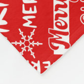 Kerstvakantie, kerstpatroon, winter fleece deken (Hoek)