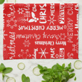 Kerstvakantie, kerstpatroon, winter theedoek (Gevouwen)