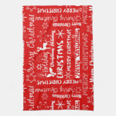 Kerstvakantie, kerstpatroon, winter theedoek (Verticaal)