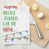 Kerstvakantie Keukenhanddoek (Quarter Fold)