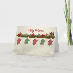 Kerstvakantie Kousen Feestdagen Kaart