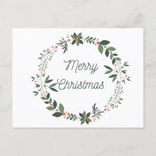Kerstvakantie Krans Groet Briefkaart