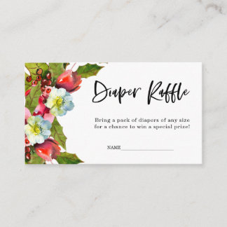 Kerstvakantie | Luierloterij | Baby Shower Informatiekaartje