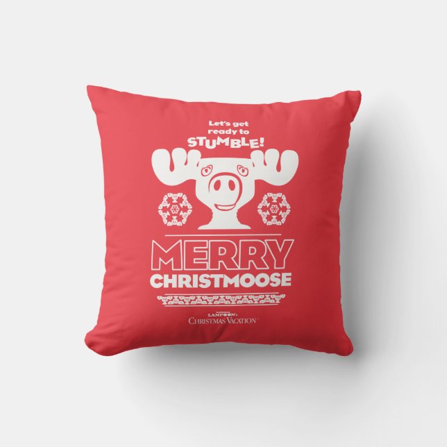 kerstvakantie | Merry Christmoose Kussen (Voorkant)