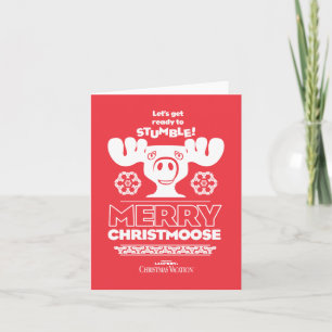 kerstvakantie Merry Christmoose Notitiekaartje